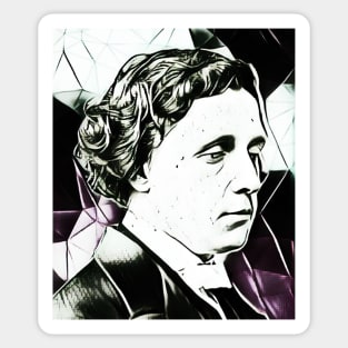 Lewis Carroll Black and White Portrait | Lewis Carroll Artwork 5 Sticker